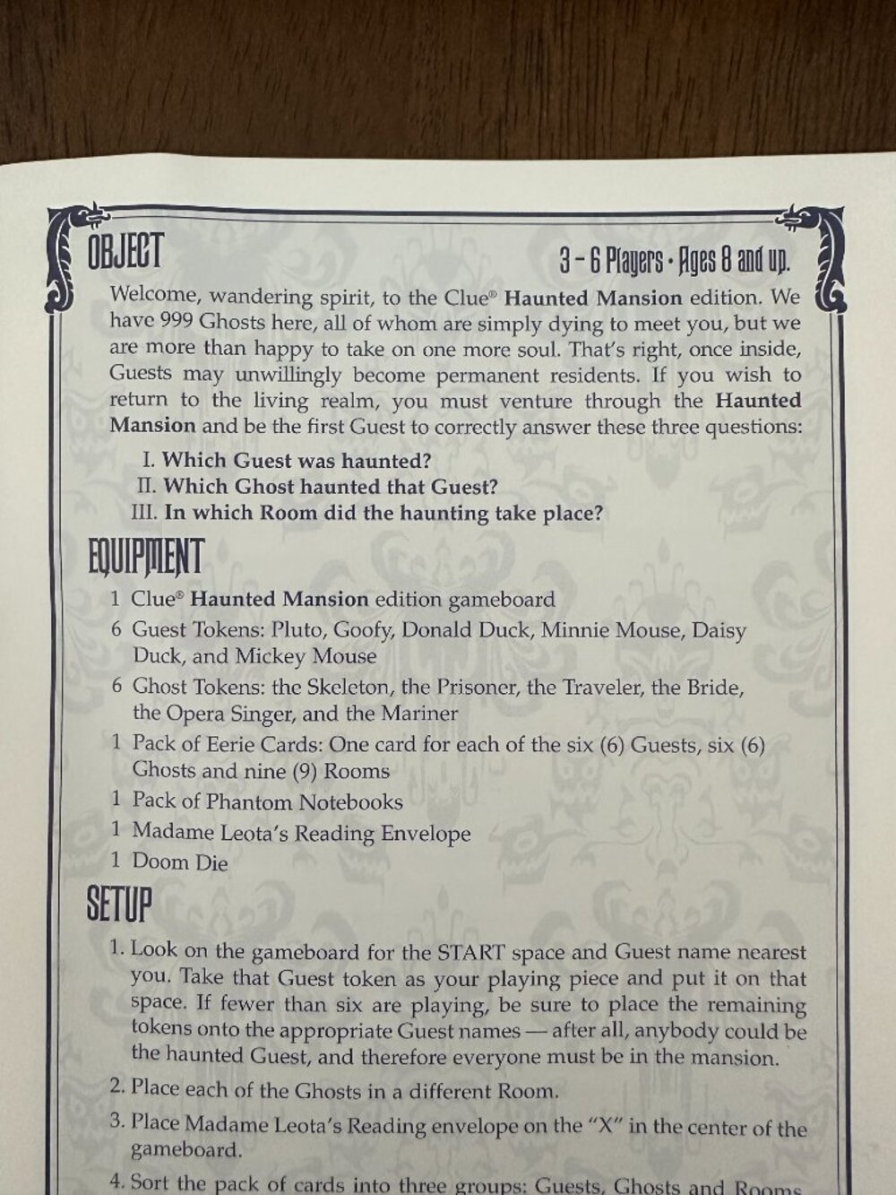Rare Hasbro Disney Haunted Mansion Clue Board Game Theme Park Ed. (Tin) 2002 - Picture 10 of 16